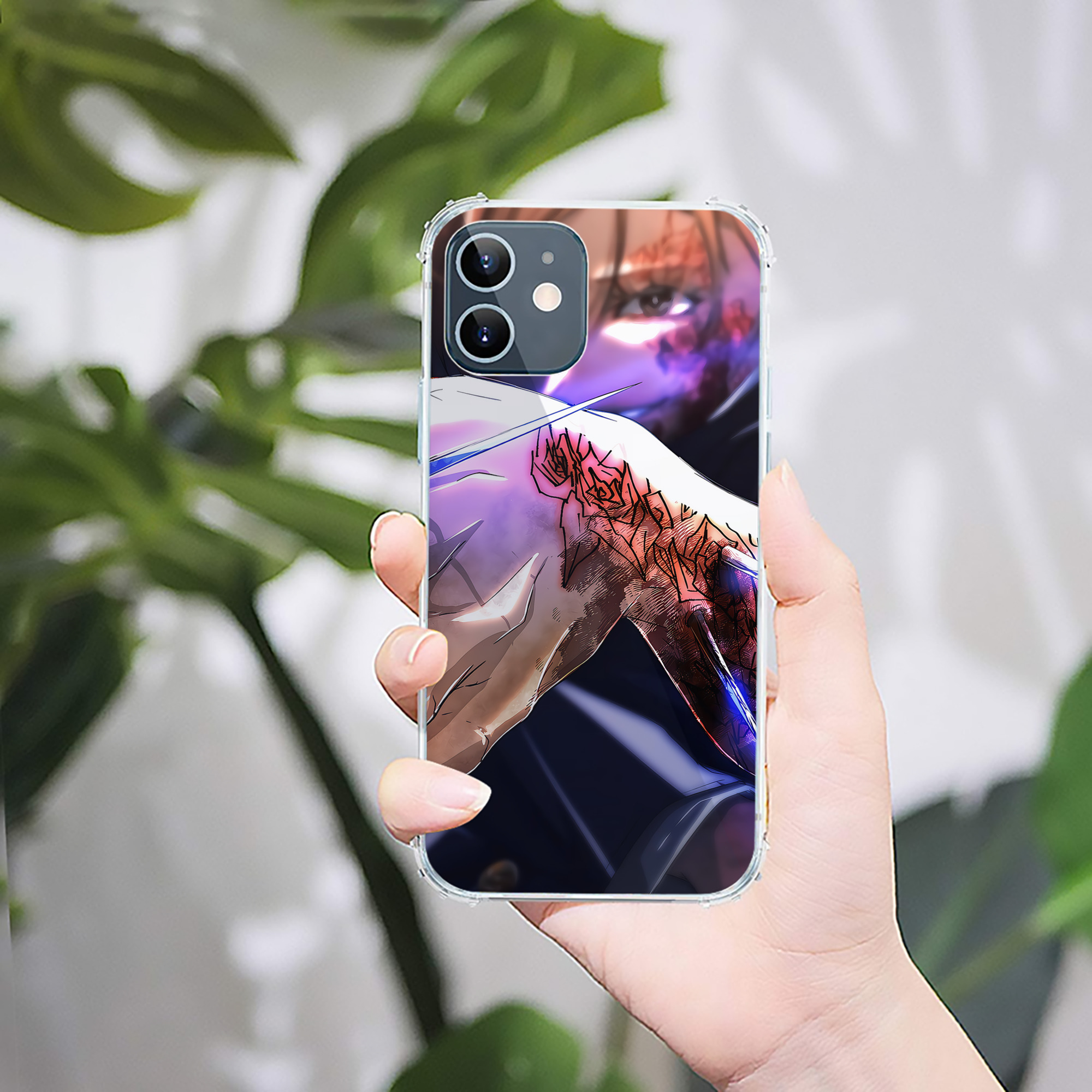 （画像用） 呪術廻戦 Jujutsu Kaisen 【iPhone 12シリーズ対応】透明スマホケース（クリアソフトケース）